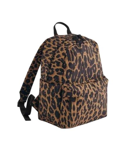Leopard Print Recycled Polyester Mini Backpack One Size Leopard Bagbase