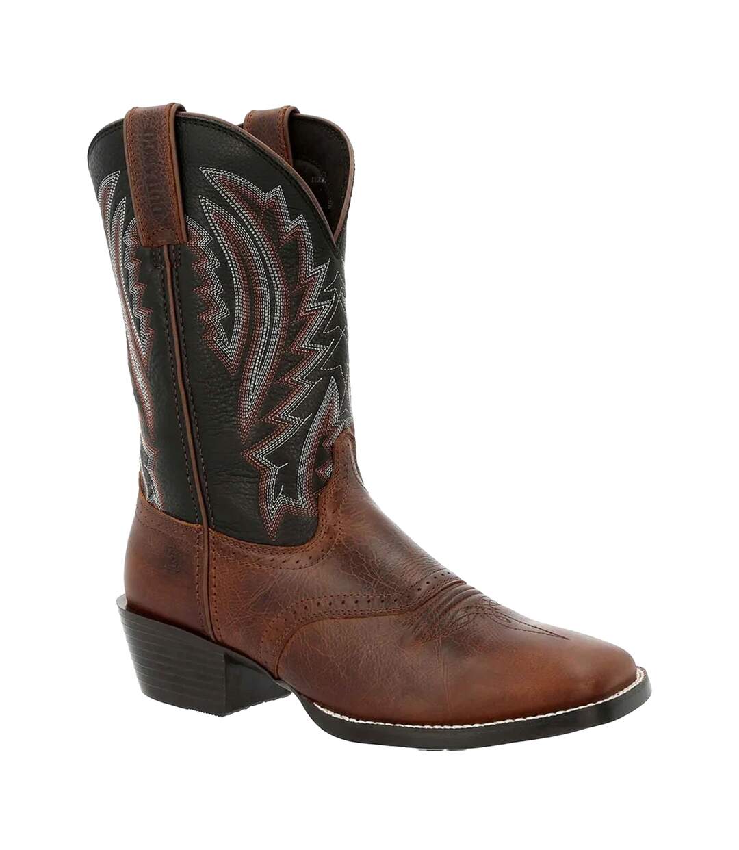 Bottes De Cowboy Westward Homme Marron Foncé Noir Durango-1