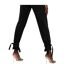 Womens/ladies Denim Tie Up Relaxed Fit Jeans Black Missy Empire-3