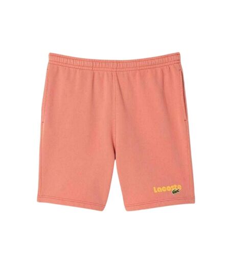 Mens Organic Cotton Graphic Print Shorts Red Faded Lacoste