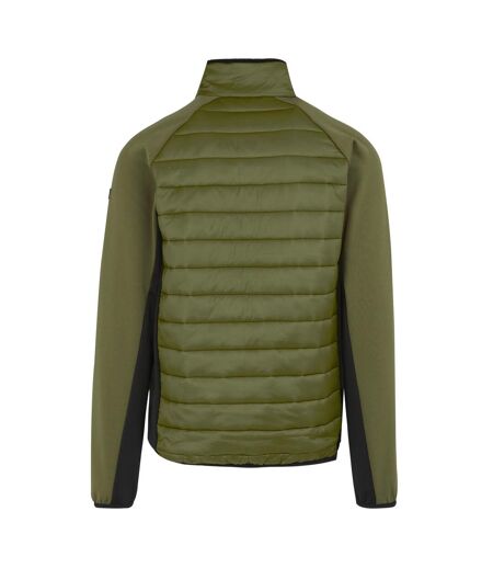Mens clumber iv full zip hybrid jacket nephrite green/black Regatta