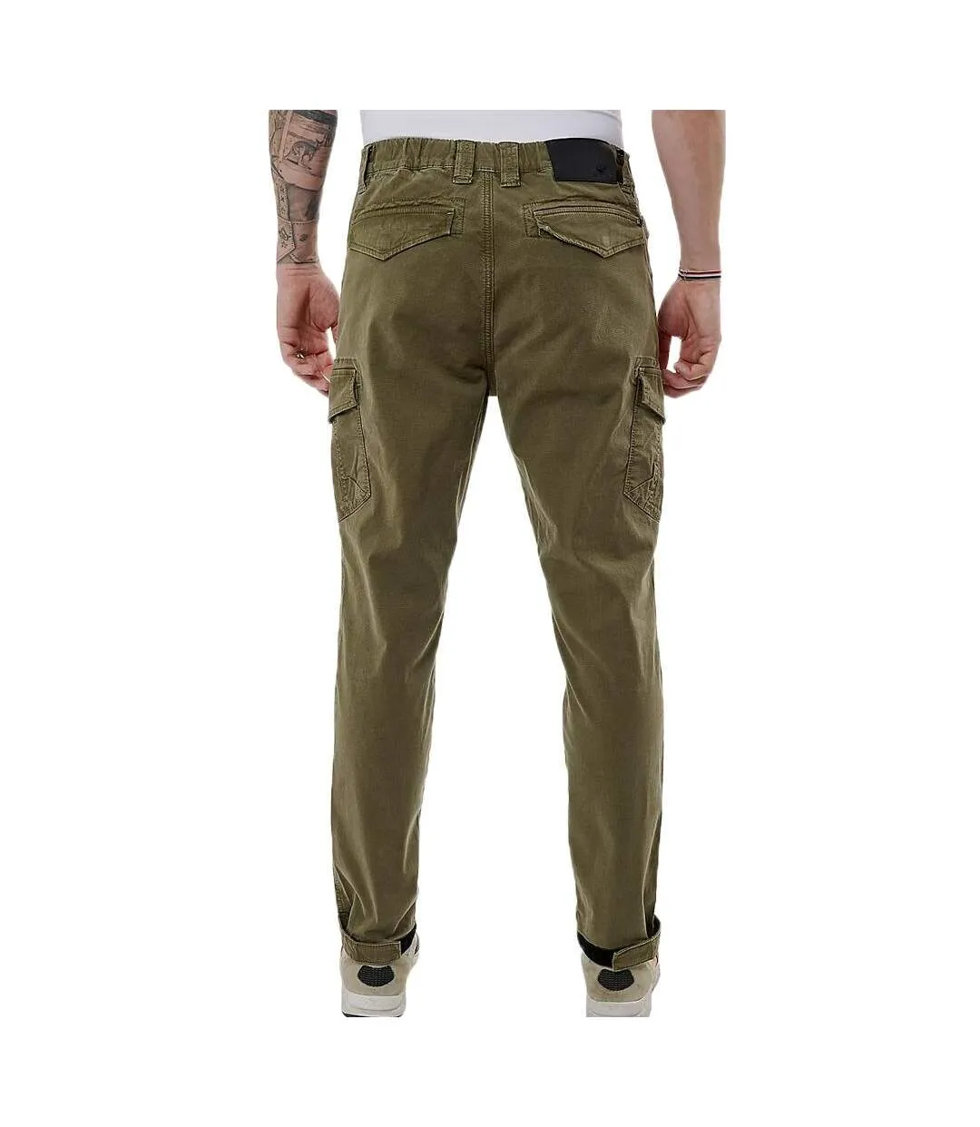 Pantalon toile kaki homme kaporal tiagoe-2