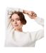 Womens/ladies Embroidered Logo Relaxed Fit Sweatshirt White Lacoste-3