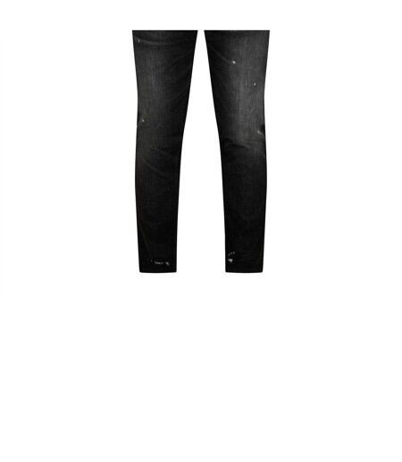 Mens Delaware Distressed Slim Jeans Charcoal Boss
