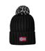 Womens/ladies Semiury Flag Bobble Hat Black Napapijri-1