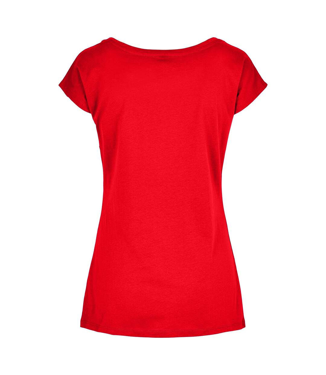 Womens/ladies wide neck t-shirt city red Build Your Brand-2