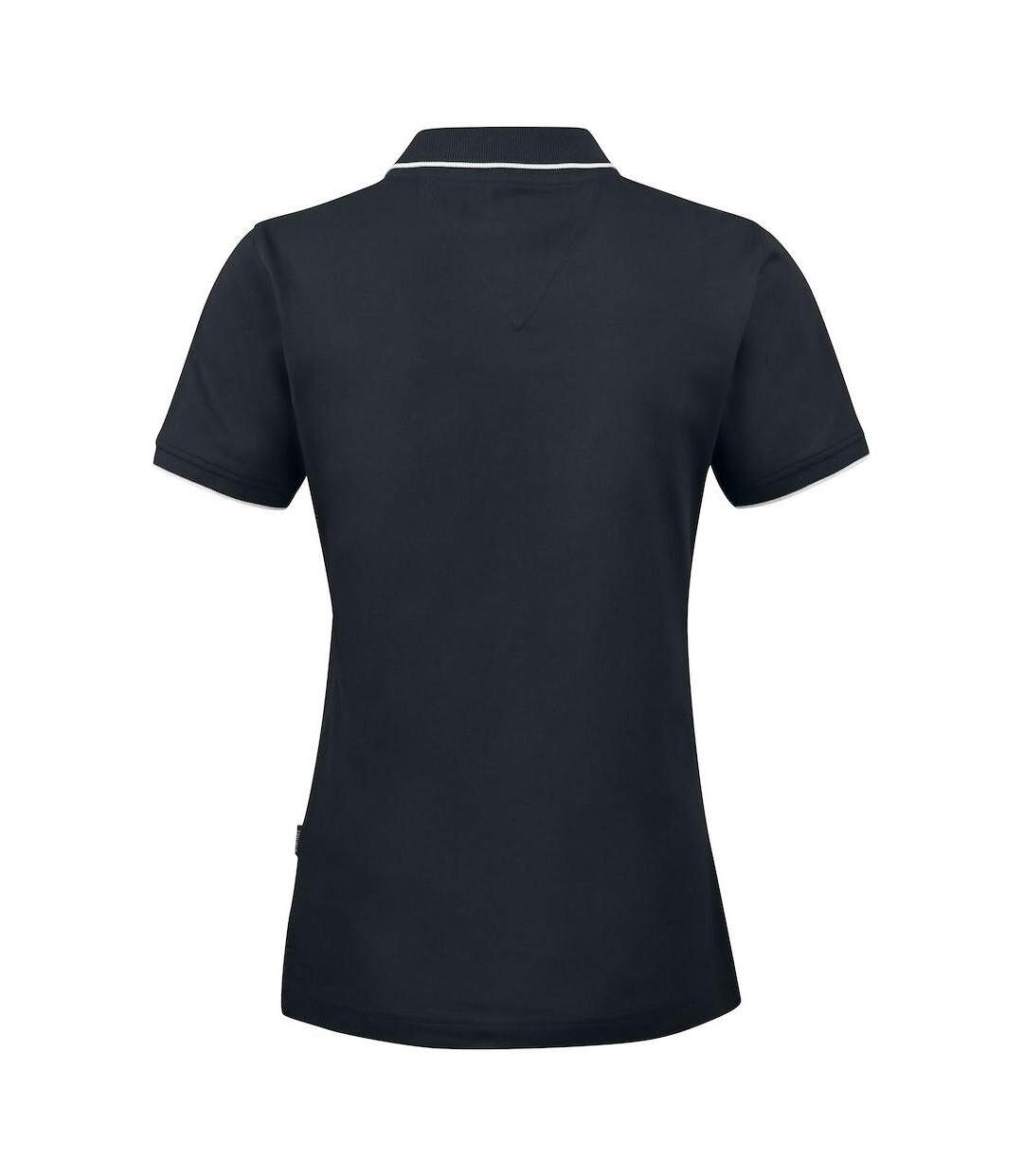 Womens/ladies Greenville Polo Shirt Black James Harvest-2