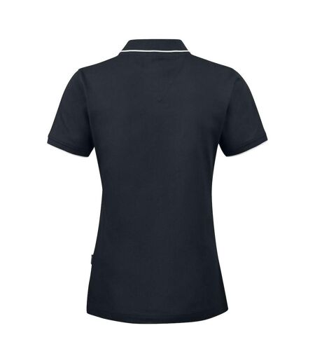 Womens/ladies Greenville Polo Shirt Black James Harvest