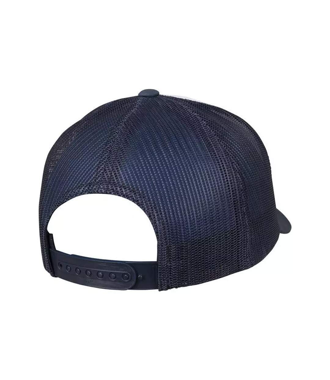 Casquette Trucker Retro Bleu Marine Blanc Flexfit-2