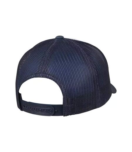 Casquette Trucker Retro Bleu Marine Blanc Flexfit