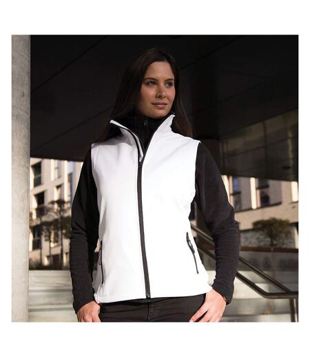 Veste softshell sans manches femme blanc/noir Result