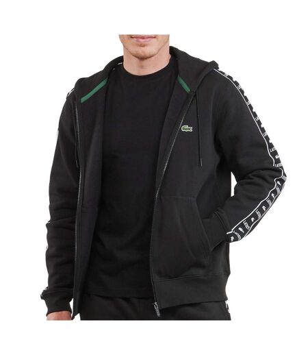 Sweat zippé noir homme lacoste sh7457
