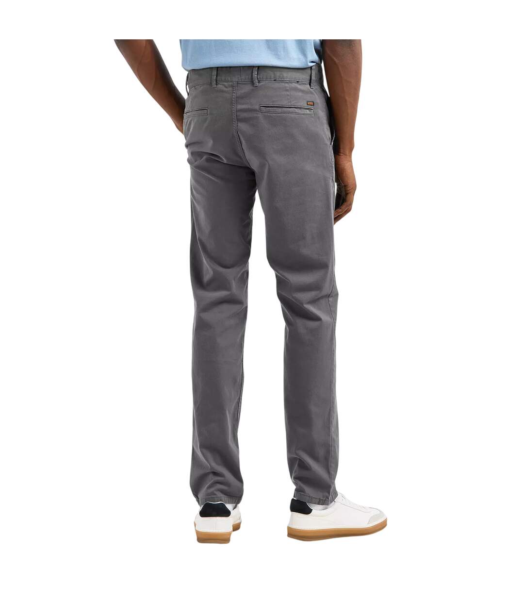 Mens Plain Slim Chinos Charcoal Boss-4