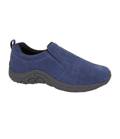PDQ Unisex Adult Ryno Suede Twin Gusset Casual Shoes (Navy) - UTDF2314
