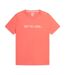 Womens/ladies Leena Organic Cotton Boxy T-shirt Coral Animal-1