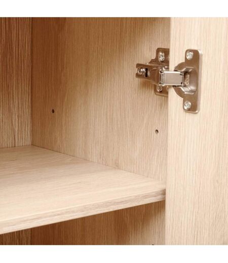 Colonne 2 portes effet bois naturel ABANA - Beige