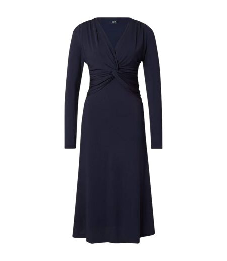 Robe Portefeuille Manches Longues Eulo Femme Bleu Foncé Boss
