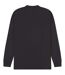 Mens acid wash combed ringspun cotton extended neckline oversized long-sleeved t-shirt acid black Casual Classics-2