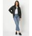 Blouson simili cuir, taille élastiquée-3