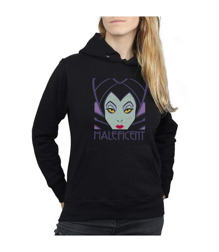 Disney Sweat à capuche à tête courte Femme/Ladies Maleficent (Noir) - UTBI5033
