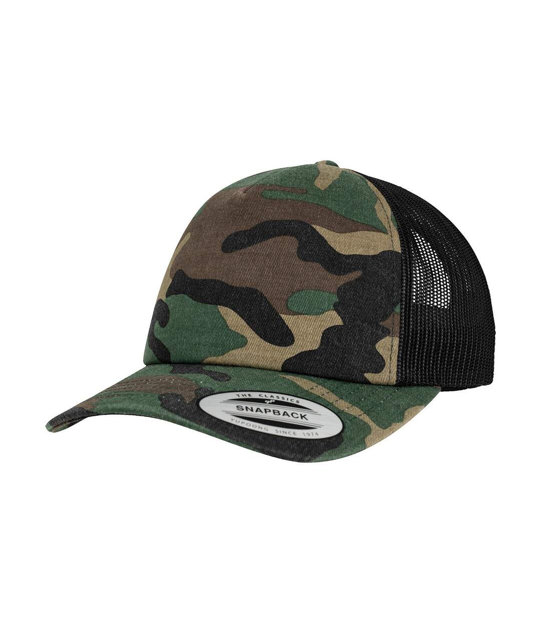 Casquette trucker marron / beige / noir Flexfit-1