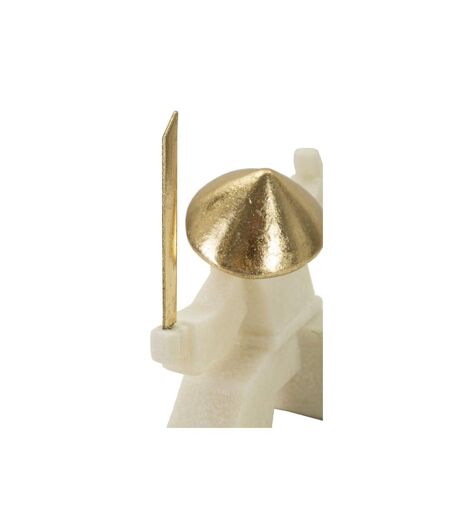 Statuette Déco Samouraï Oda 18cm Blanc & Or