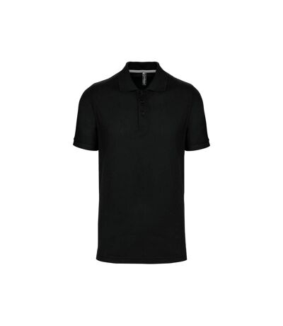 Mens pique anti-bacterial polo shirt black Kariban