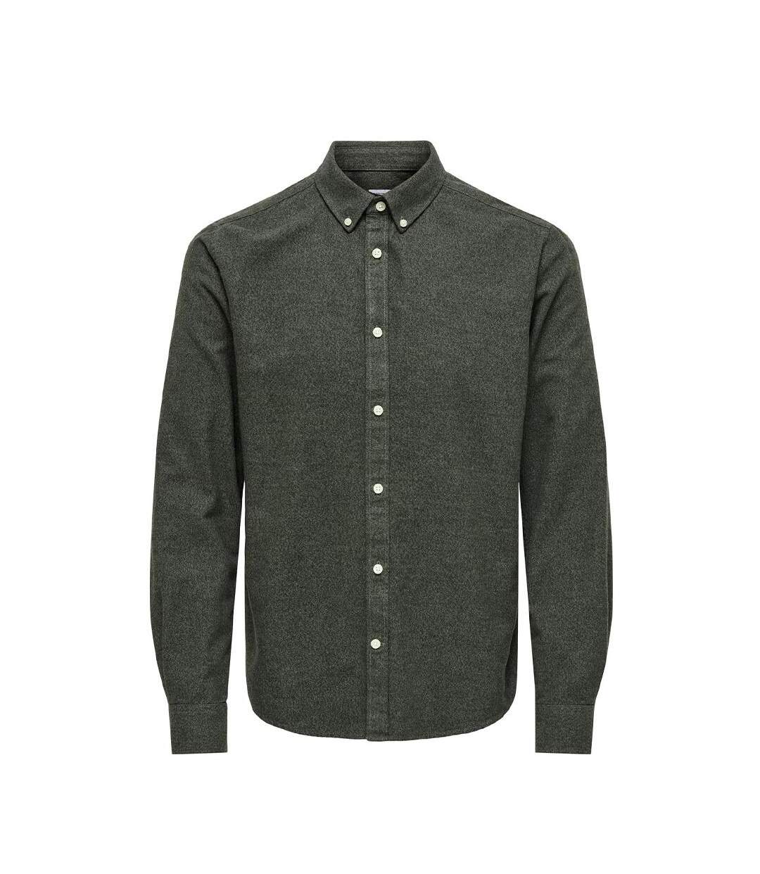 Chemise kaki homme only & sons nikola-1