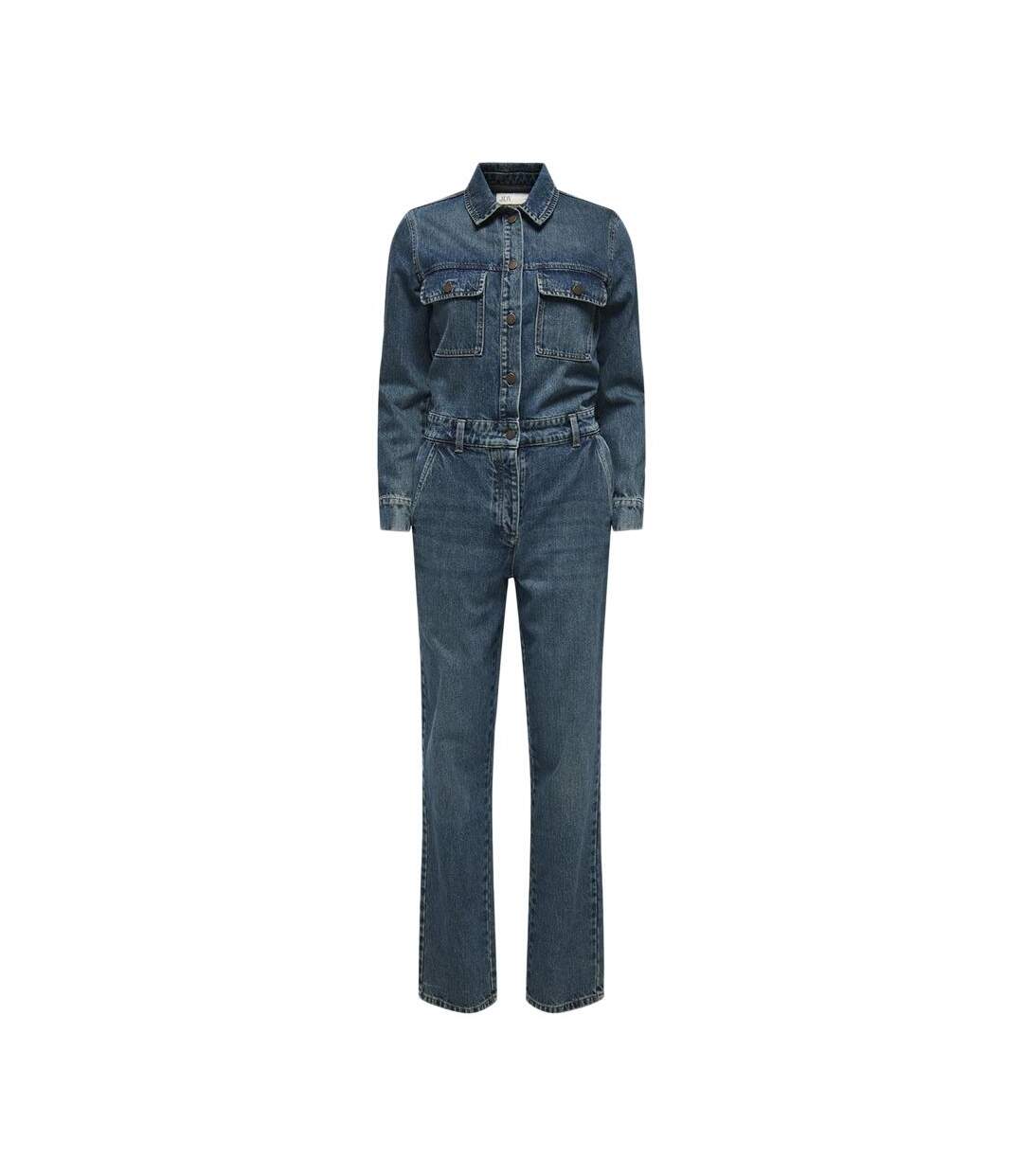 Combinaison Manches longues en Jean Bleu Femme JDY Jumpsuit - L-1