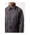 Burton Mens Twill Double-Breasted Trench Coat (Charcoal)