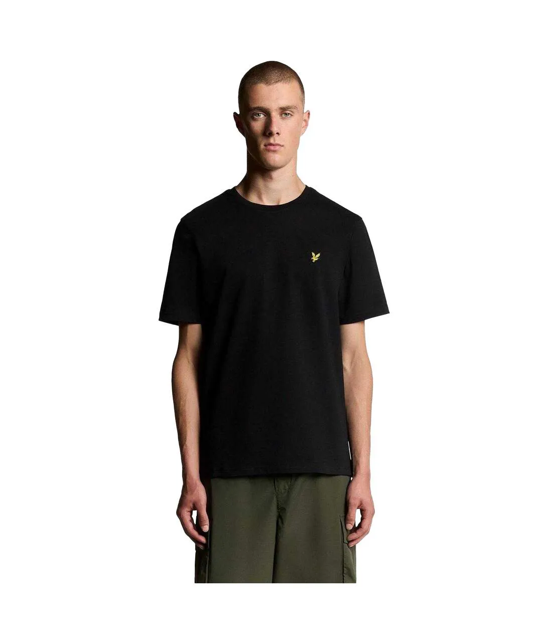 Mens Small Logo Cotton T-shirt Jet Black Lyle & Scott-2
