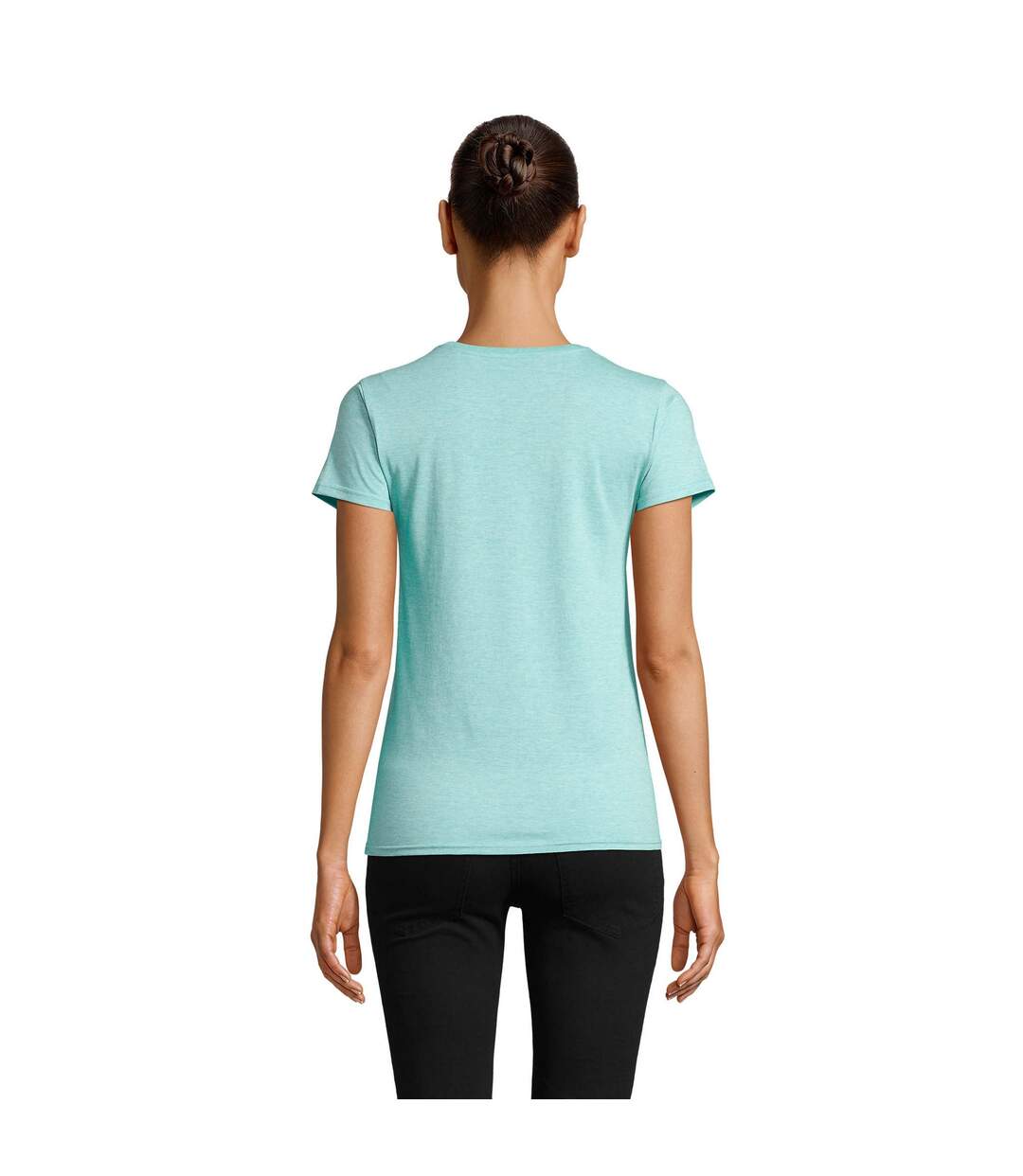T-shirt Crusader Femme Vert Clair Chiné SOLS-2