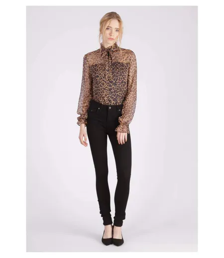 Jean noir taille haute  -  Kaporal - Femme