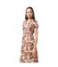 Womens/ladies Elyse V Neck Flutter Midi Dress Multicoloured French Connection-3