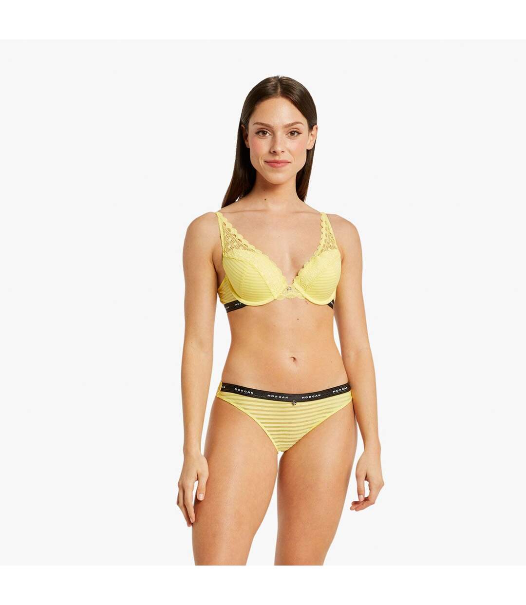 Soutien-gorge ampliforme coque moulée jaune Lily