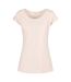 Build Your Brand Womens/Ladies Wide Neck T-Shirt (Pink)