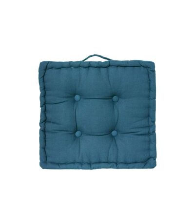 Coussin de Sol Dorian 40x40cm Bleu Canard