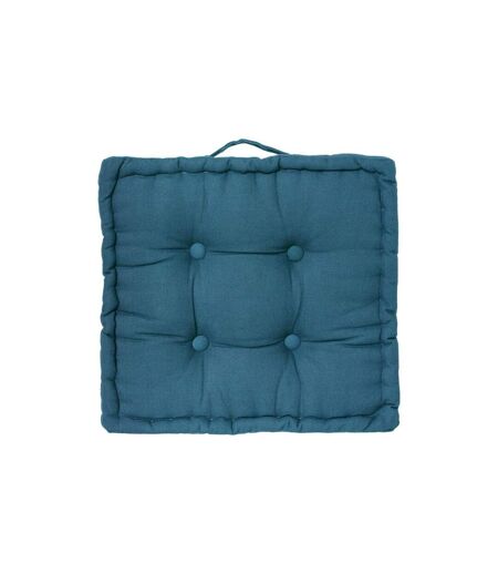 Coussin de Sol Dorian 40x40cm Bleu Canard