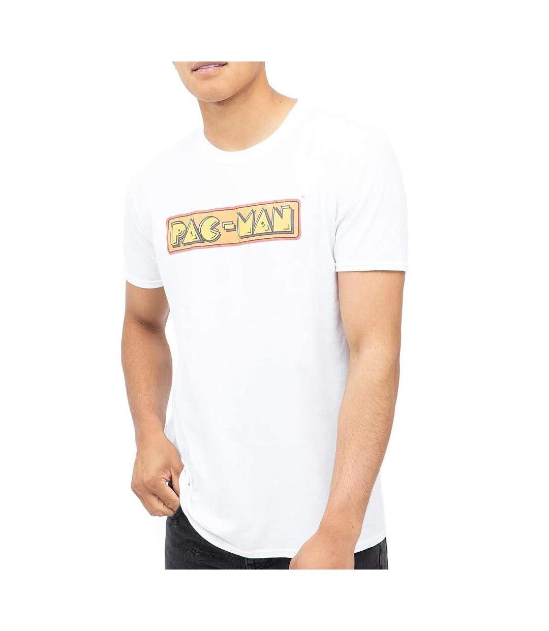 T-Shirt blanc homme pac man-2