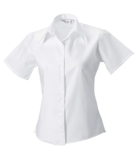 Collection Chemisier À Manches Courtes Sans Repassage Femme Blanc Russell