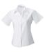 Collection Chemisier À Manches Courtes Sans Repassage Femme Blanc Russell-3