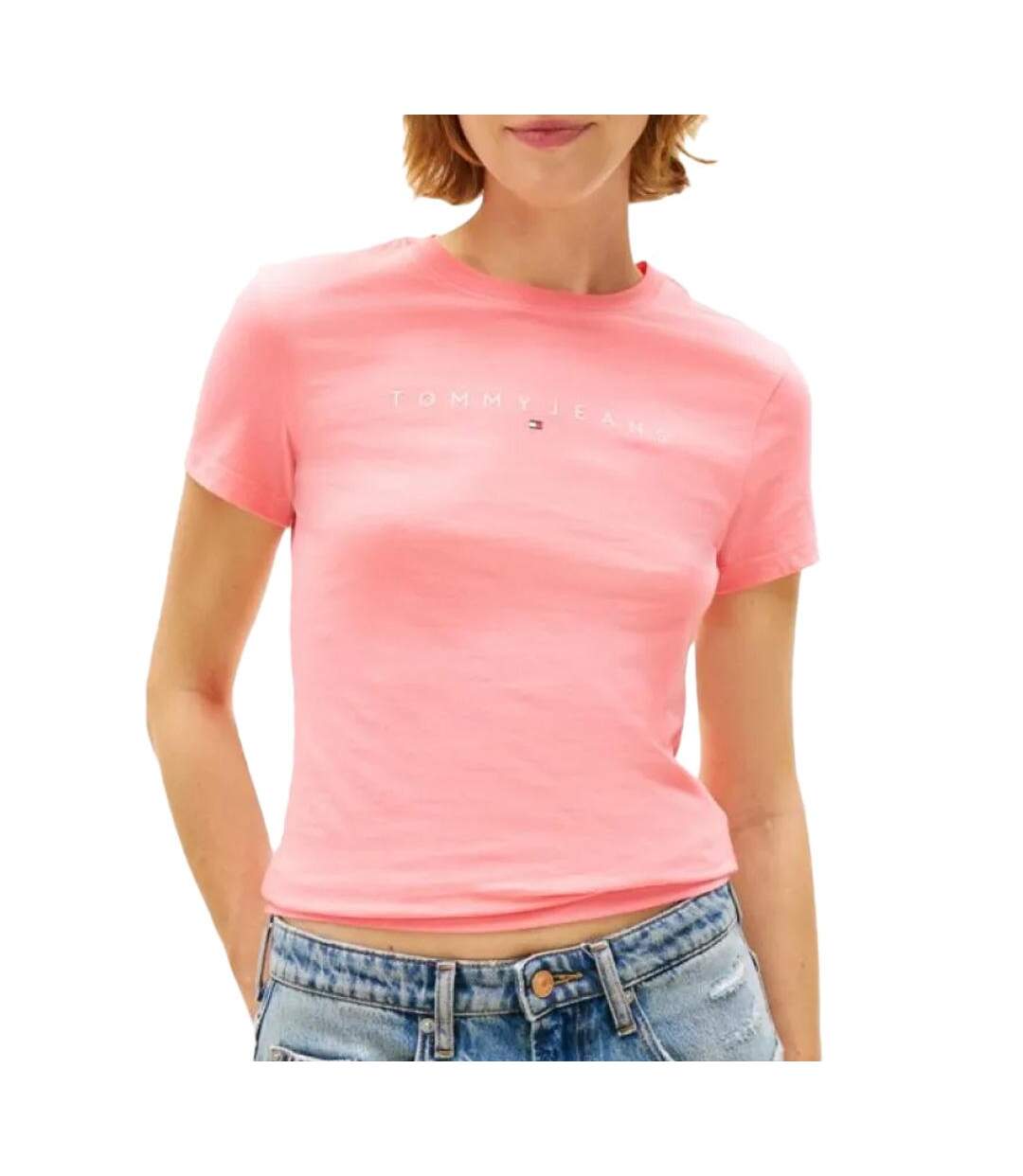 T-shirt rose femme tommy hilfiger linearp-1