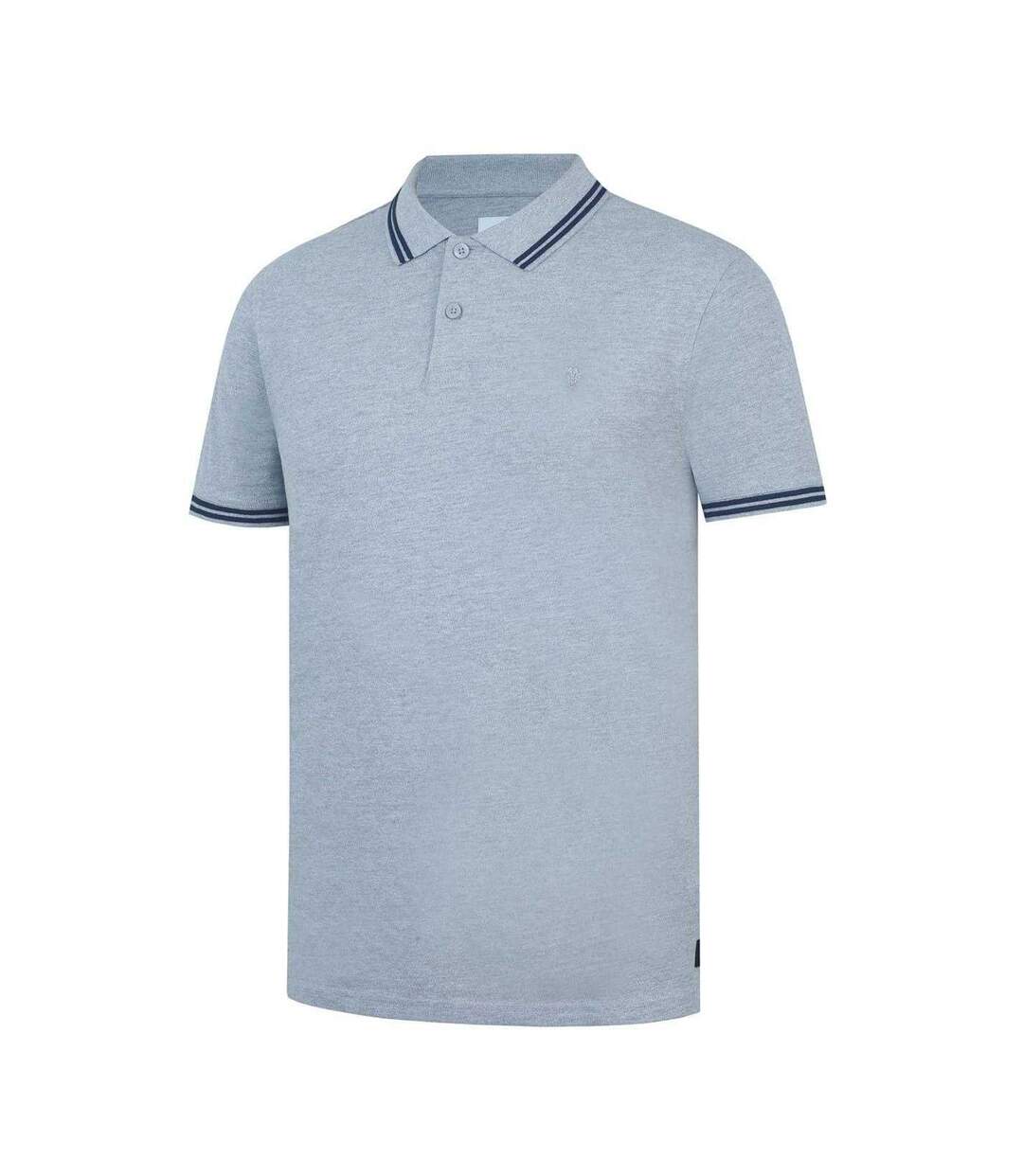 Polo Motif/style Logo Lazer Homme Gris Chiné Firetrap-1