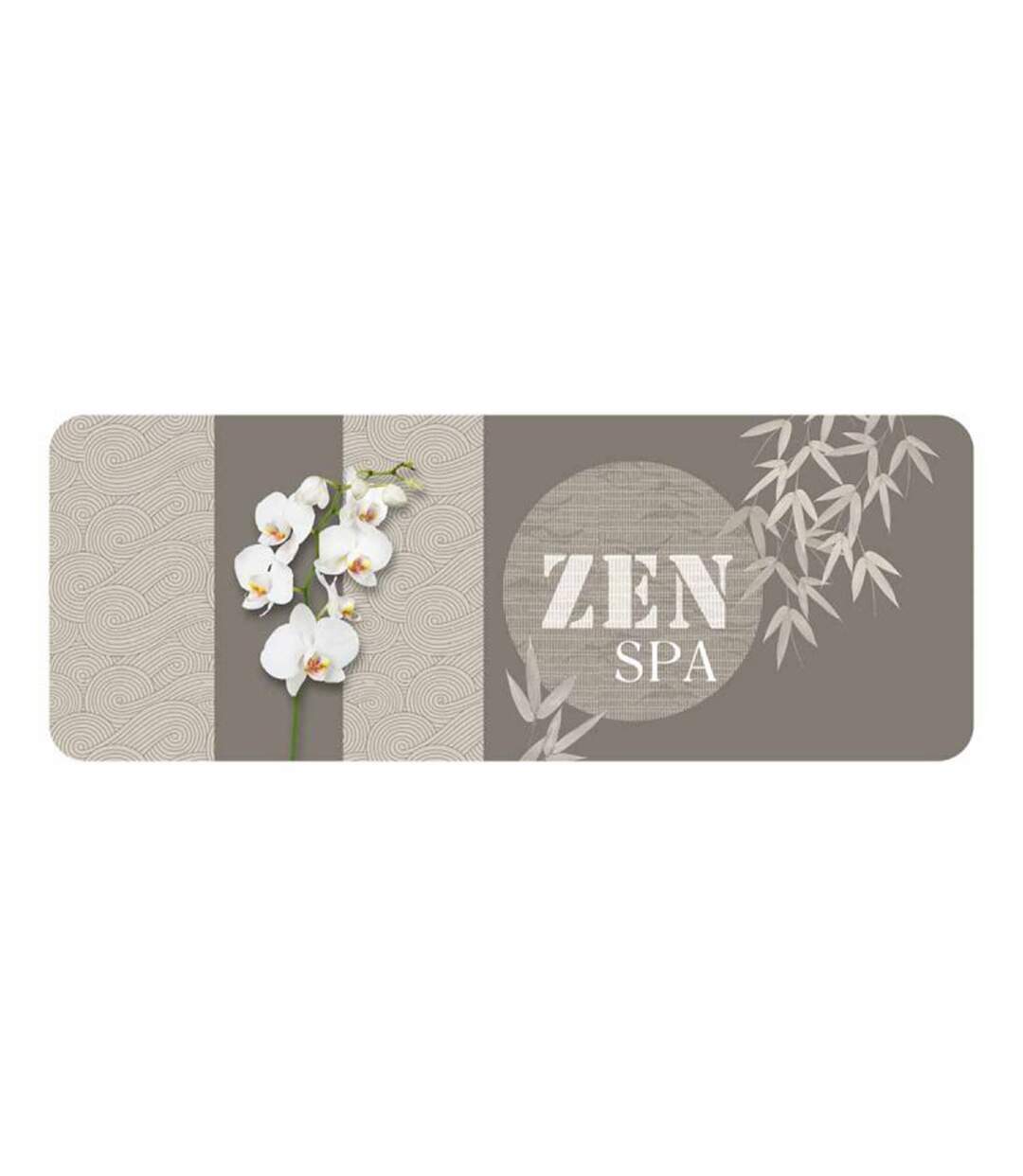 Tapis Déco Imprimé Spazen 45x120cm Taupe-1