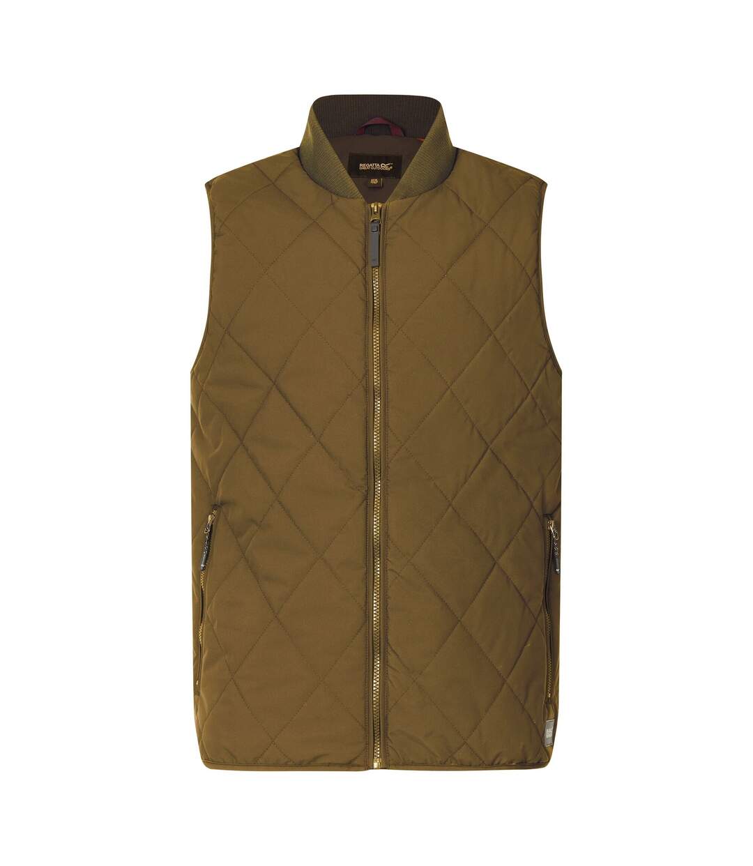 Mens Harvin Diamond Quilt Body Warmer Rich Tan Regatta-2