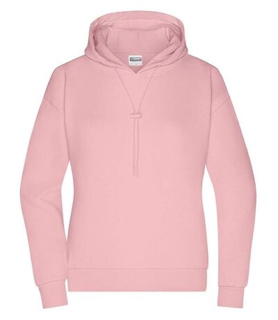 Sweat-shirt à capuche Bio - Femme - 8033 - rose pastel