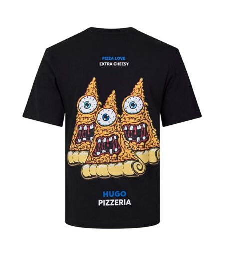 T-shirt Motif/style Pizza Nizzerio Homme Noir Hugo Boss