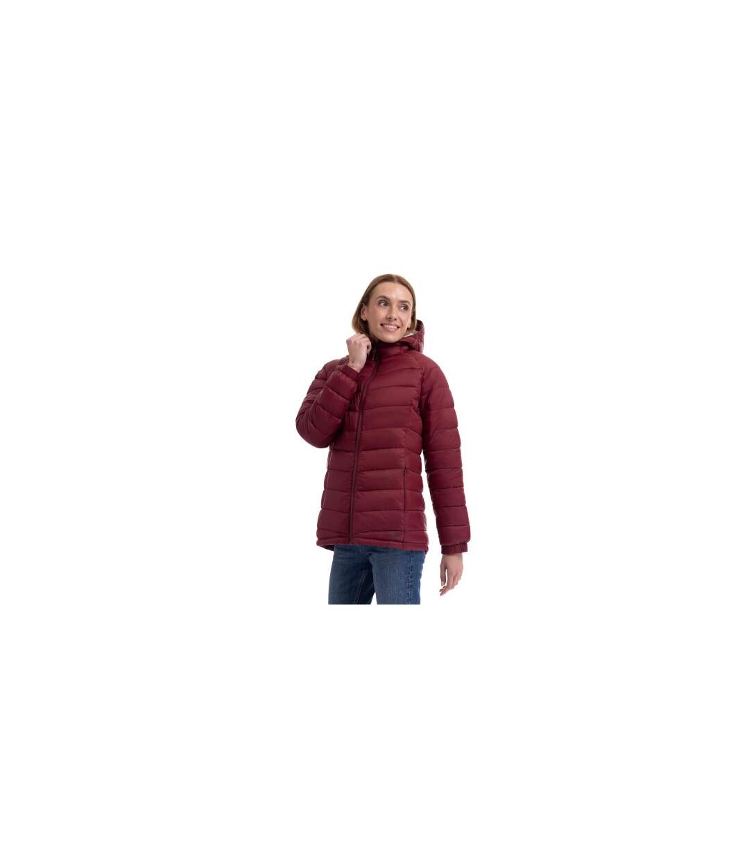Doudoune Matelassée Kaleena Femme Marron Rouge Trespass-1