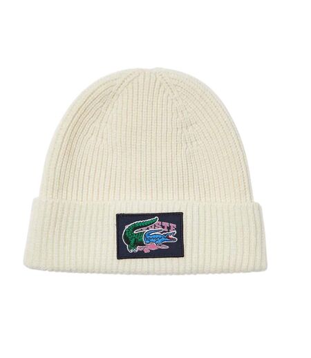 Ensemble Écharpe Et Bonnet Crème Lacoste