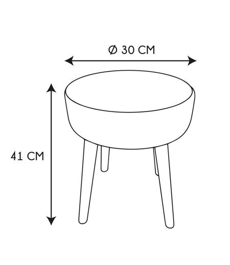 Tabouret Mirage - Hauteur 41 cm - Crème